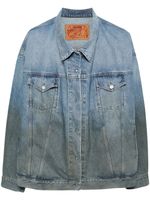 Magliano veste en jean à effet délavé - Bleu - thumbnail