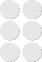 Apli ronde etiketten in etui diameter 32 mm, wit, 36 stuks, 6 per blad (2665)