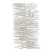 Decoris Kerstslingers - 2x st - wit - glanzend lametta - 270 cm - guirlandes Decoris Kerstslingers - 2x st - wit - glanzend lametta - 270 cm - guirlandes