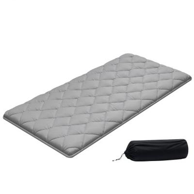VEVOR Japanse futonmatras (2032 x 991 x 63,5 mm), opvouwbare tatami (eenpersoonsbedformaat), vloermatras met opbergtas en bevestigingsmateriaal, 9-laags slaapmat voor meditatie en yoga, grijs