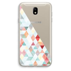 Gekleurde driehoekjes pastel: Samsung Galaxy J7 (2017) Transparant Hoesje