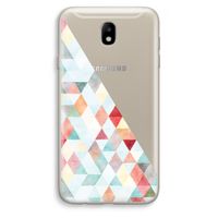 Gekleurde driehoekjes pastel: Samsung Galaxy J7 (2017) Transparant Hoesje