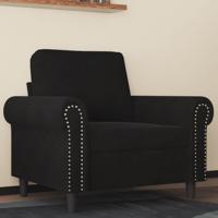 Fauteuil 60 cm fluweel zwart