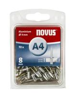 Novus Blindklinknagel A4 X 8mm, Alu SB, 70 st. - 045-0032 Novus Blindklinknagel A4 X 8mm, Alu SB, 70 st. - 045-0032