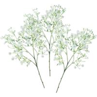 Kunstbloem Gipskruid Viette - 3x - 45 cm - wit - losse tak - kunst zijdebloem - Gypsophila