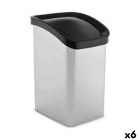 Afvalemmer Berilo Zilverkleurig Plastic 23 L Gekanteld (6 Stuks)