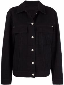 Givenchy veste en jean à broderies 4G - Noir