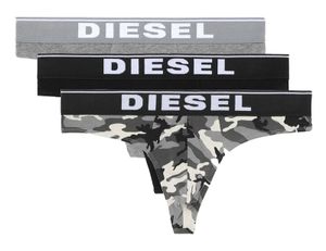 Diesel Herenstrings Camouflage 3-pack zwart