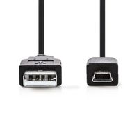 USB 2.0-Kabel | A Male - Mini 5-Pins Male | 2,0 m | Zwart [CCGB60300BK20] - thumbnail