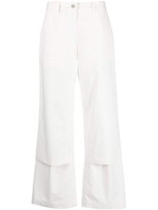 Jil Sander pantalon coupe ample à effet superposé - Blanc