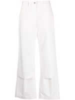 Jil Sander pantalon coupe ample à effet superposé - Blanc - thumbnail