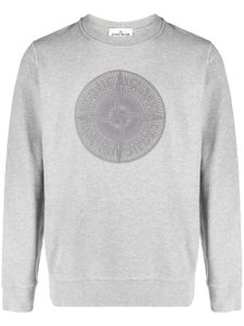 Stone Island sweat en coton à logo brodé - Gris