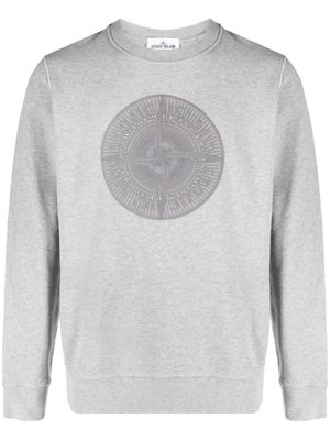 Stone Island sweat en coton à logo brodé - Gris
