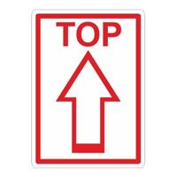 Etiket wit/rood 71x98mm TOP pijl 500/rol