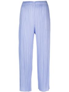 Pleats Please Issey Miyake pantalon plissé à taille haute - Bleu