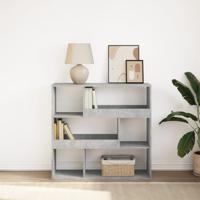 Boekenkast / kamerscherm 100x33x94,5 cm betongrijs