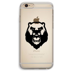 Angry Bear (black): iPhone 6 Plus / 6S Plus Transparant Hoesje