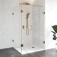 Douchecabine Compleet Just Creating 3-Delig 100x120 cm Goud Sanitop