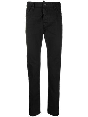 DSQUARED2 jean slim à patch logo - Noir