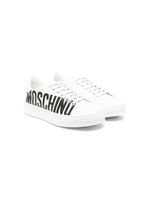 Moschino Kids baskets à logo imprimé latéral - Blanc