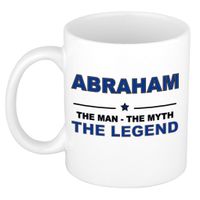 Naam cadeau mok/ beker Abraham The man, The myth the legend 300 ml   - - thumbnail