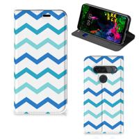 LG G8s Thinq | Hoesje met Magneet | Zigzag Blauw