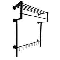 LT-Luce Kapstok Joy Royal XXL Mat Zwart 8 Haken 95 x 75cm