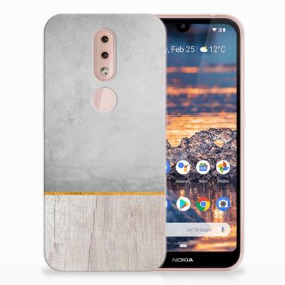 Nokia 4.2 | Bumper Hoesje | Wood Concrete