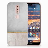 Nokia 4.2 | Bumper Hoesje | Wood Concrete