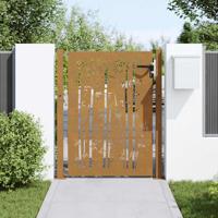 VidaXL Poort 105x155 cm bamboe-ontwerp cortenstaal