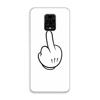 Middle finger white: Xiaomi Redmi Note 10 Lite Transparant Hoesje