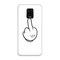 Middle finger white: Xiaomi Redmi Note 10 Lite Transparant Hoesje