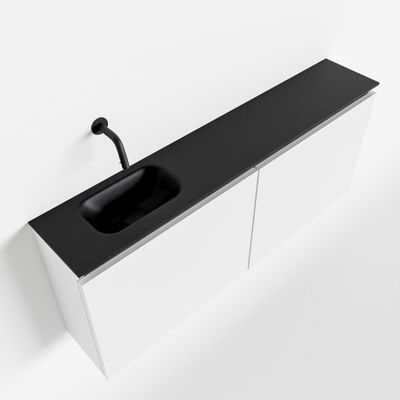 Toiletmeubel Mondiaz Ture | 120 cm | Meubelkleur Talc | Eden wastafel Urban Links | Zonder kraangat