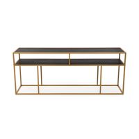 Stalux Side-table Teun - goud / zwart eiken