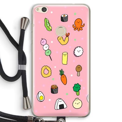 Happy bento friends: Huawei Ascend P8 Lite (2017) Transparant Hoesje met koord