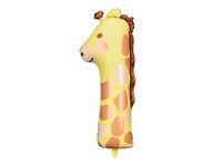 Folieballon Cijfer 1 Giraffe (82cm)