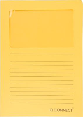 Q-CONNECT L-map met venster, 120 g/m², A4, pak van 100 stuks, oranje