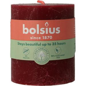 Bolsius Rustiekkaars shine 80/68 velvet red