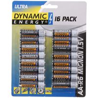 16x Dynamic energy AA batterijen 1.5 V - thumbnail