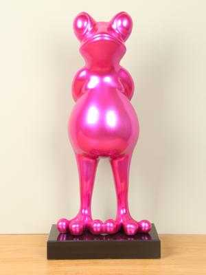 Decoratie Kikker roze, 66 cm