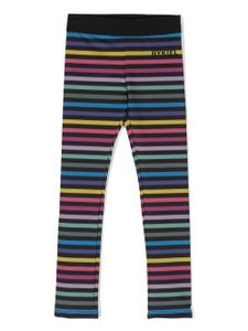 SONIA RYKIEL ENFANT legging rayé à logo imprimé - Noir