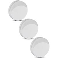 Set van 3 LED nachtlampen - Rond - Samsung LED chips - Daglichtsensor - 4000K neutraal wit - Stopcontact lamp - EU plug (eurostekker)