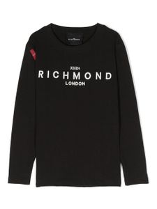 John Richmond Junior Rikigi embroidered-logo T-Shirt - Noir