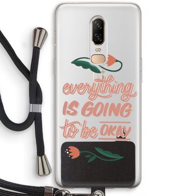 Optimistic flower girl: OnePlus 6 Transparant Hoesje met koord