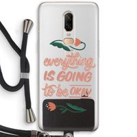 Optimistic flower girl: OnePlus 6 Transparant Hoesje met koord