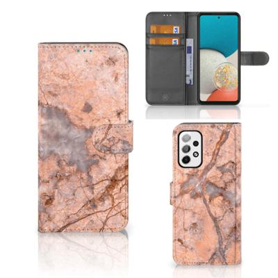 Samsung Galaxy A73 5G | Bookcase | Marmer Oranje