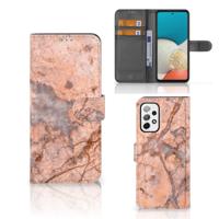 Samsung Galaxy A73 5G | Bookcase | Marmer Oranje