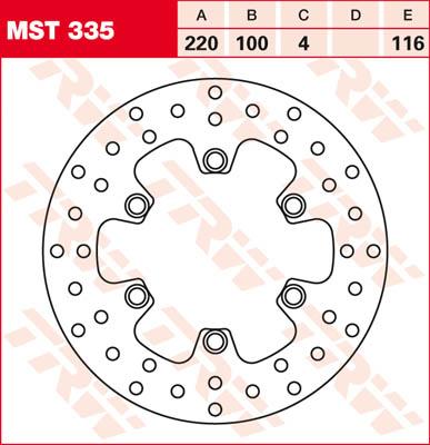 TRW Remschijf, remschijven voor de moto, MST335