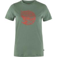 Fjallraven Abisko Wool Fox SS T-shirt Dames Patina Green-Terracotta Brown XL