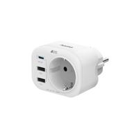 Hama 00223342 power uitbreiding 1 AC-uitgang(en) Binnen Wit